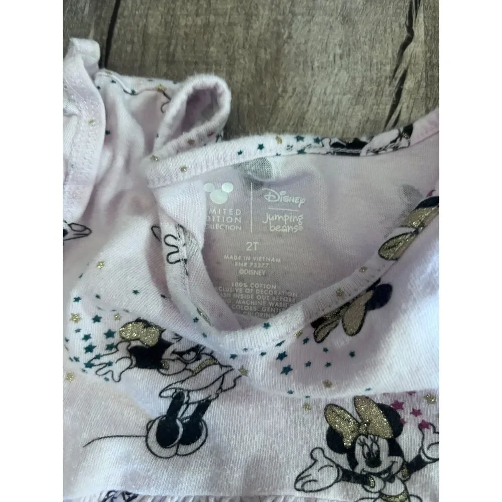 Girls Jumping Beans‎ 2T Pink Long Sleeve Dress Minnie Mouse Print